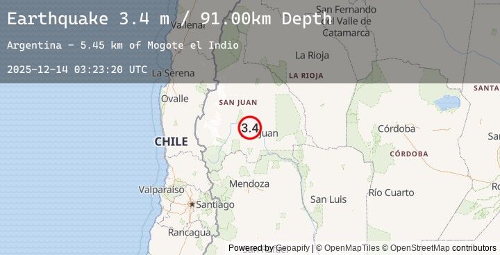 Map of SAN JUAN, ARGENTINA