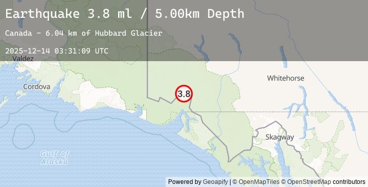 Map of SOUTHERN YUKON TERRITORY, CANADA
