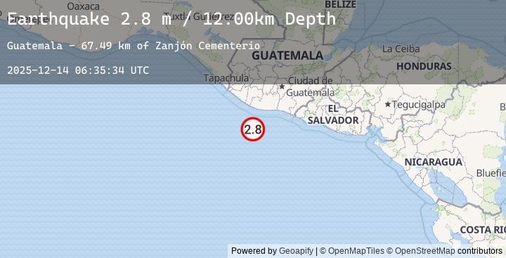 Map of OFFSHORE GUATEMALA