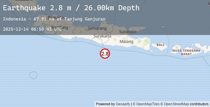 Map of JAVA, INDONESIA