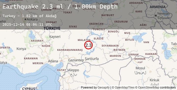 Map of EASTERN TURKEY