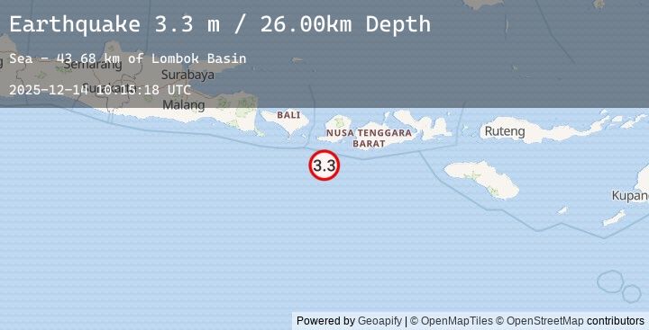 Map of LOMBOK REGION, INDONESIA