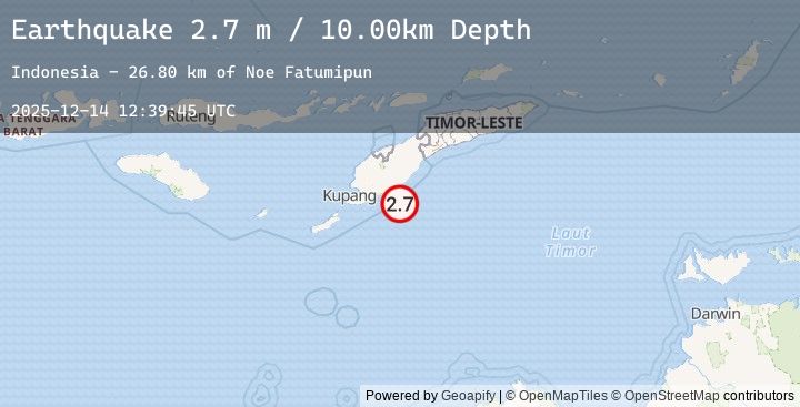 Map of TIMOR REGION, INDONESIA