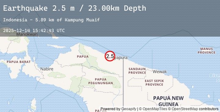 Map of NEAR N COAST OF PAPUA, INDONESIA