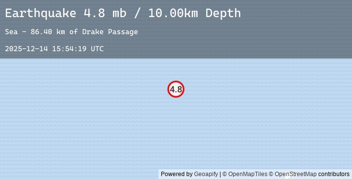 Map of DRAKE PASSAGE