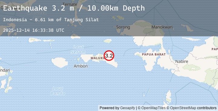 Map of CERAM SEA, INDONESIA