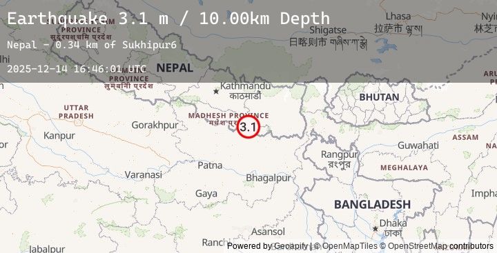 Map of NEPAL-INDIA BORDER REGION