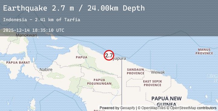 Map of NEAR N COAST OF PAPUA, INDONESIA