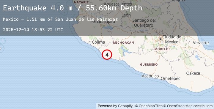 Map of MICHOACAN, MEXICO
