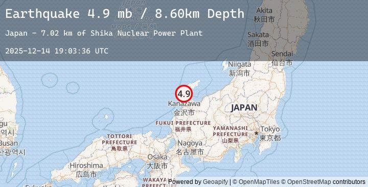 Map of NEAR WEST COAST OF HONSHU, JAPAN