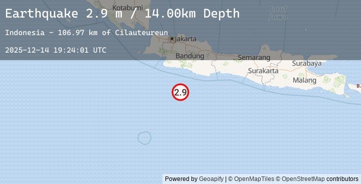 Map of JAVA, INDONESIA
