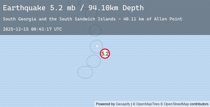 Map of SOUTH SANDWICH ISLANDS REGION