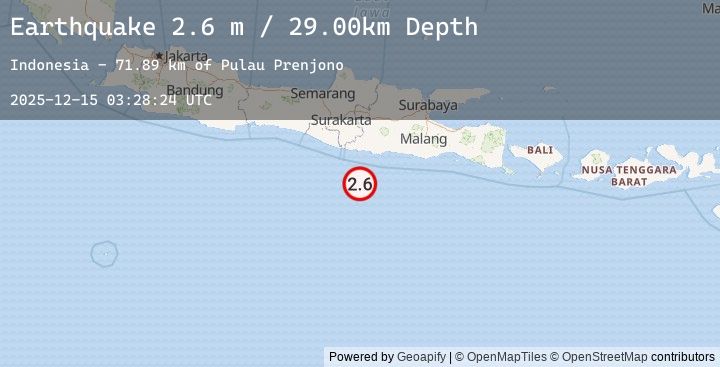 Map of JAVA, INDONESIA