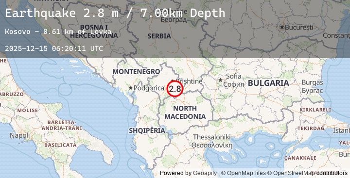 Map of KOSOVO-SERBIA-N MAC. BORDER REG.
