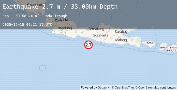 Map of JAVA, INDONESIA