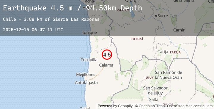 Map of ANTOFAGASTA, CHILE