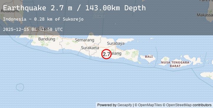 Map of JAVA, INDONESIA