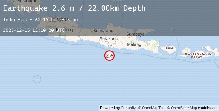 Map of JAVA, INDONESIA