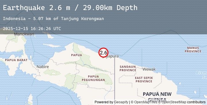 Map of NEAR N COAST OF PAPUA, INDONESIA