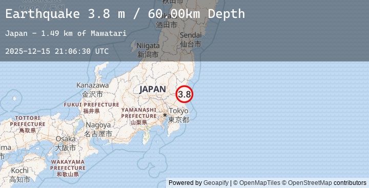 Map of NEAR EAST COAST OF HONSHU, JAPAN