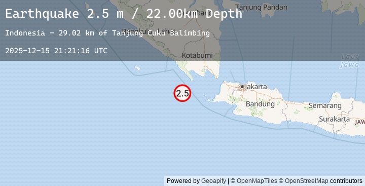 Map of SUNDA STRAIT, INDONESIA