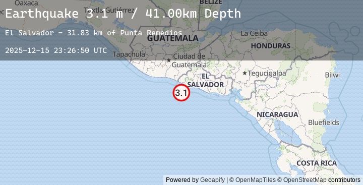 Map of OFFSHORE EL SALVADOR