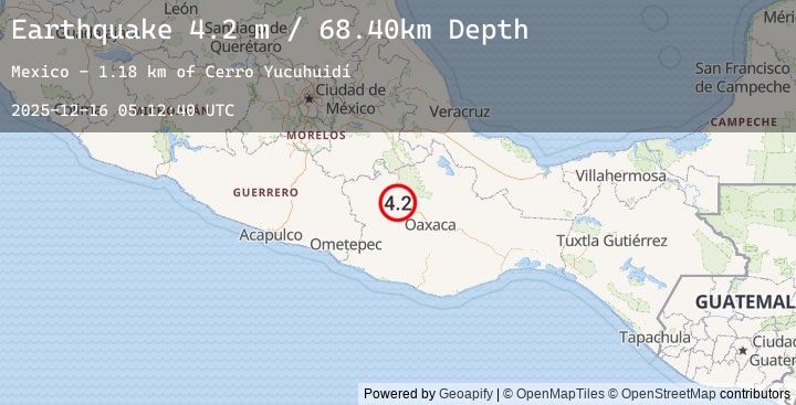 Map of OAXACA, MEXICO