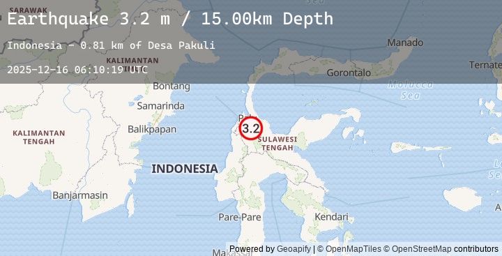 Map of SULAWESI, INDONESIA
