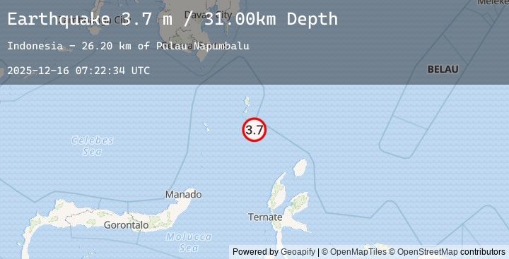Map of KEPULAUAN TALAUD, INDONESIA