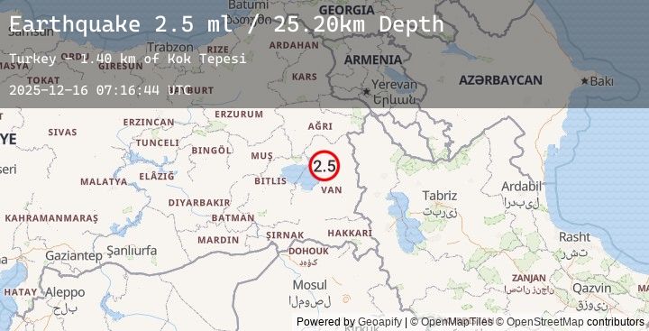 Map of EASTERN TURKEY
