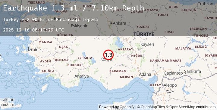 Map of CENTRAL TURKEY