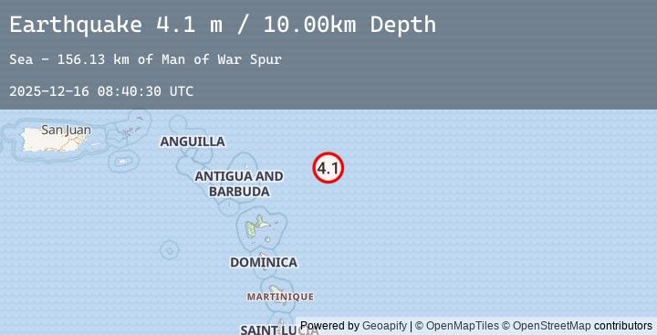 Map of EAST OF BARBUDA, LEEWARD ISLANDS