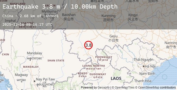Map of YUNNAN, CHINA
