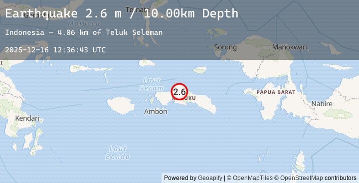 Map of SERAM, INDONESIA