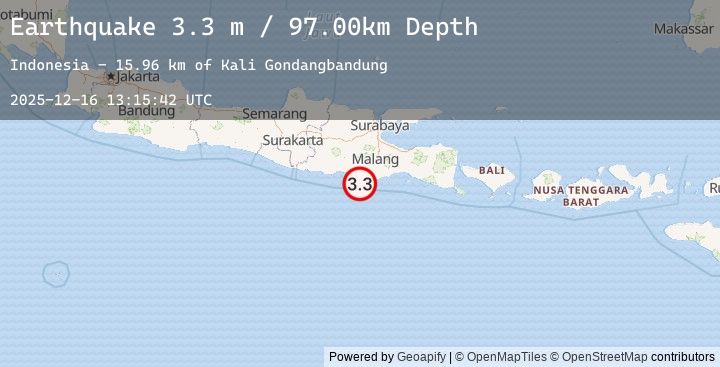 Map of JAVA, INDONESIA