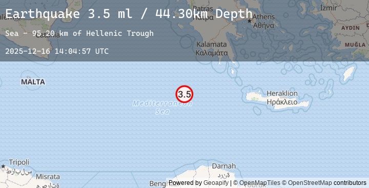 Map of CENTRAL MEDITERRANEAN SEA