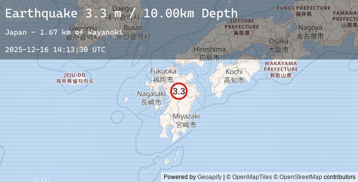 Map of KYUSHU, JAPAN