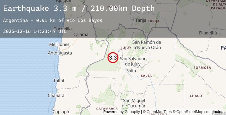 Map of JUJUY, ARGENTINA