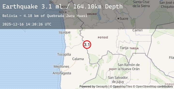 Map of POTOSI, BOLIVIA