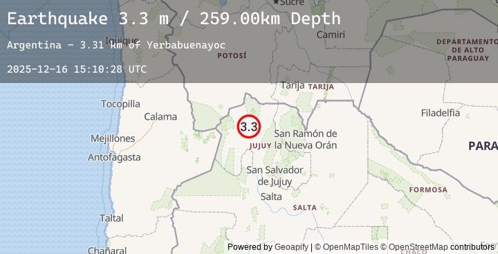 Map of JUJUY, ARGENTINA