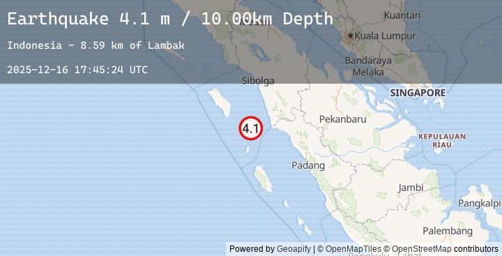 Map of NIAS REGION, INDONESIA