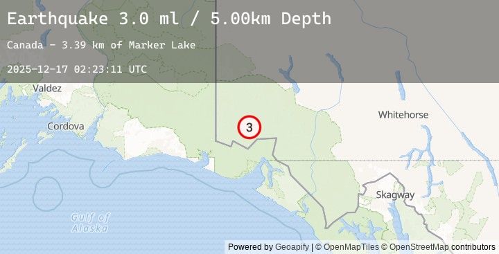 Map of SOUTHERN YUKON TERRITORY, CANADA