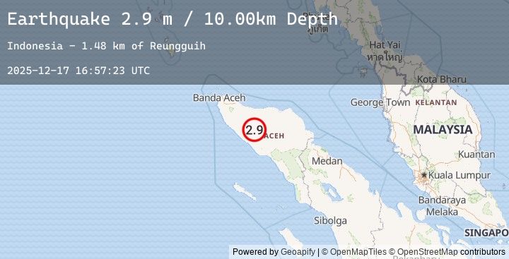 Map of NORTHERN SUMATRA, INDONESIA