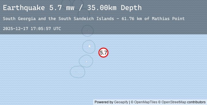 Map of SOUTH SANDWICH ISLANDS REGION