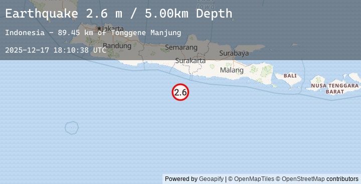 Map of JAVA, INDONESIA