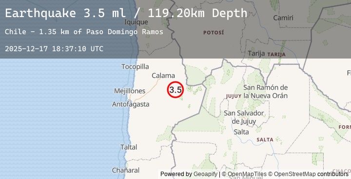 Map of ANTOFAGASTA, CHILE