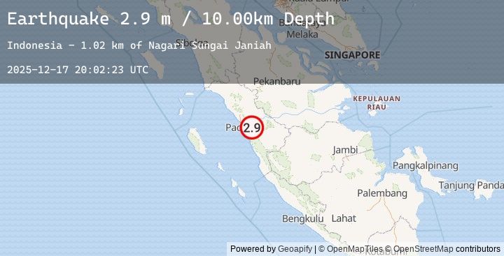 Map of SOUTHERN SUMATRA, INDONESIA