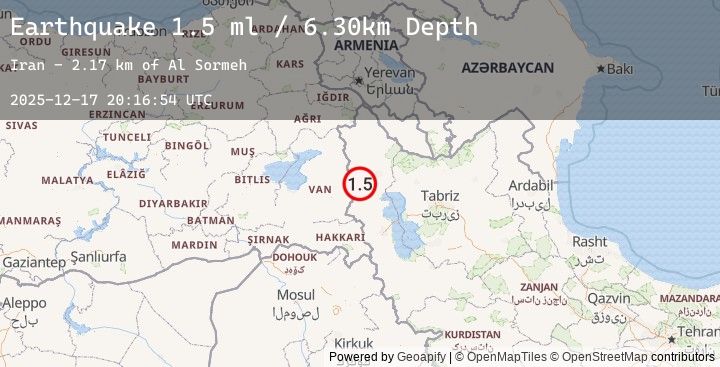 Map of TURKEY-IRAN BORDER REGION