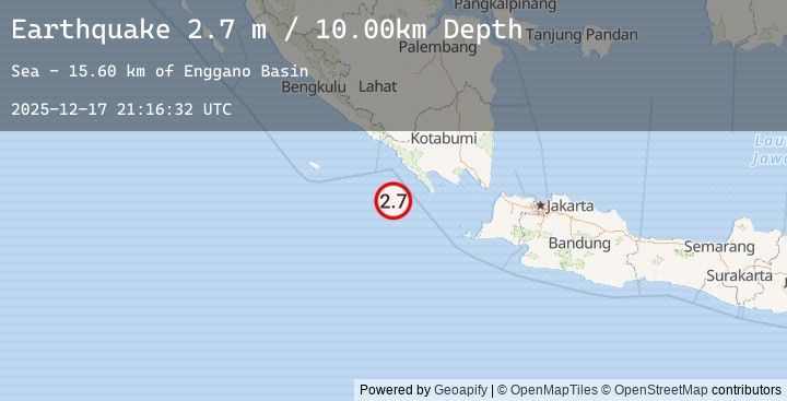Map of SOUTHWEST OF SUMATRA, INDONESIA