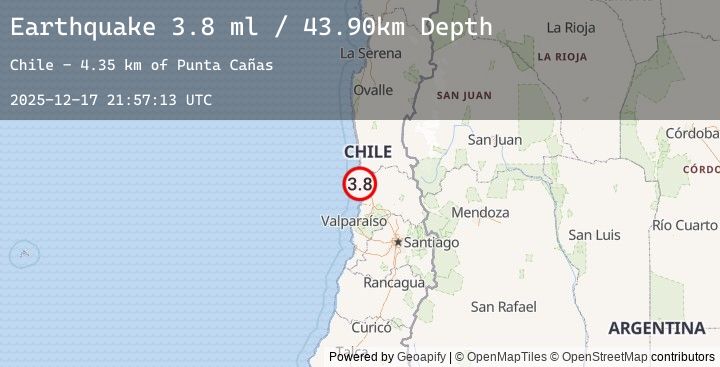 Map of OFFSHORE VALPARAISO, CHILE